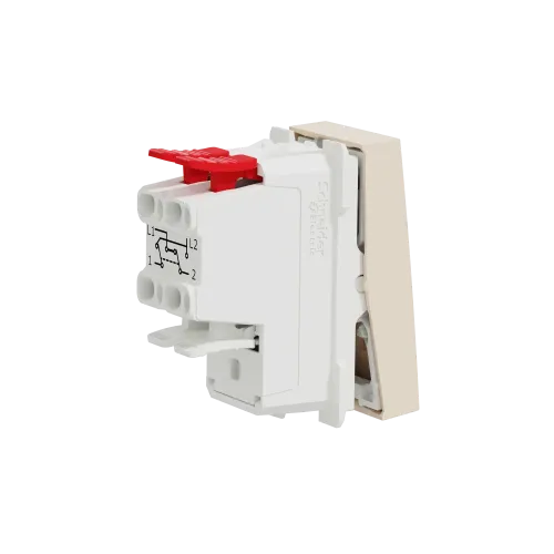 Выключатель перекрестный, бежевый, 1 модуль, Unica New Schneider NU310544