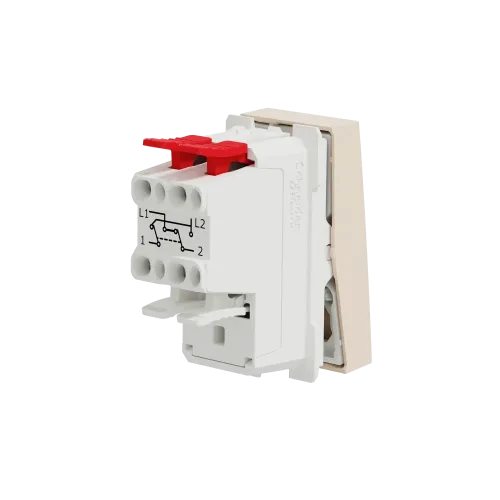 Выключатель перекрестный, бежевый, 1 модуль, Unica New Schneider NU310544