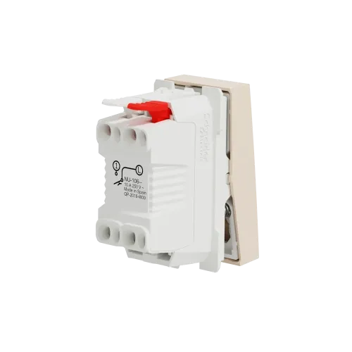 Кнопка, бежевый, 1 модуль, Unica New Schneider NU310644