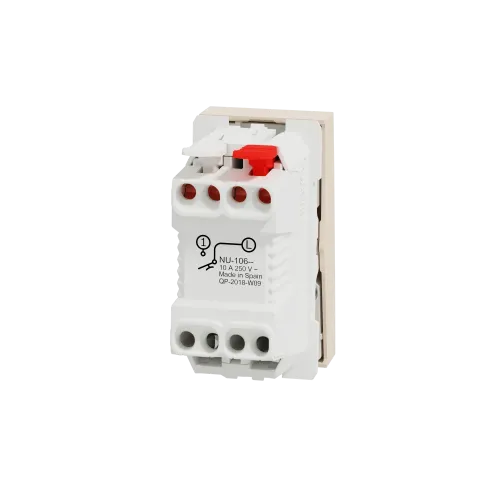 Кнопка, бежевый, 1 модуль, Unica New Schneider NU310644