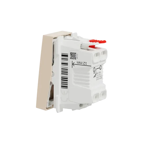 Кнопка, бежевый, 1 модуль, Unica New Schneider NU310644