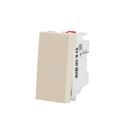 Кнопка, бежевый, 1 модуль, Unica New Schneider NU310644