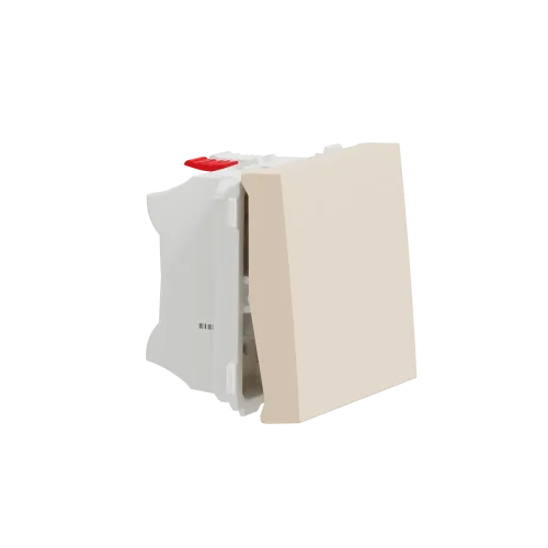 Выключатель 1-клавишный, бежевый, 2 модуля, Unica New Schneider NU320144
