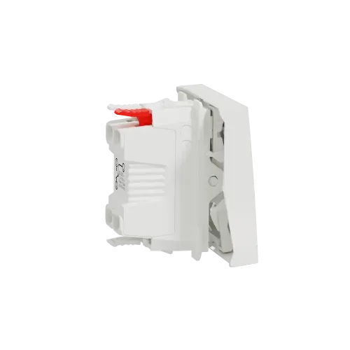 Выключатель проходной 1-клавишный, белый, 2 модуля, Unica New Schneider NU320318