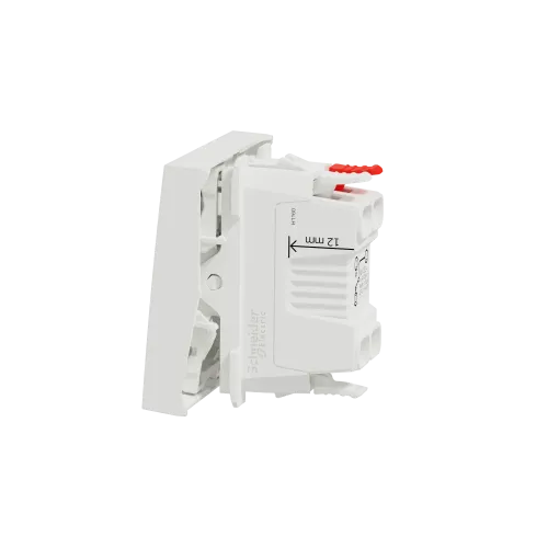 Выключатель проходной 1-клавишный, белый, 2 модуля, Unica New Schneider NU320318