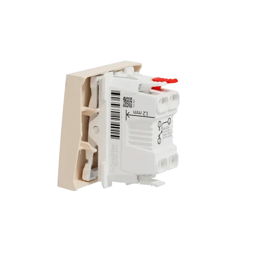 Выключатель проходной 1-клавишный, бежевый, 2 модуля, Unica New Schneider NU320344