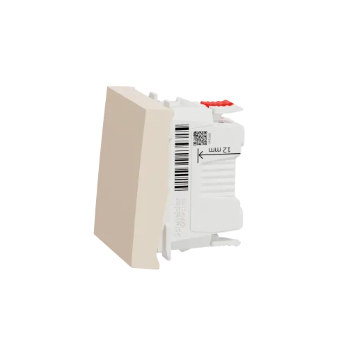 Выключатель проходной 1-клавишный, бежевый, 2 модуля, Unica New Schneider NU320344