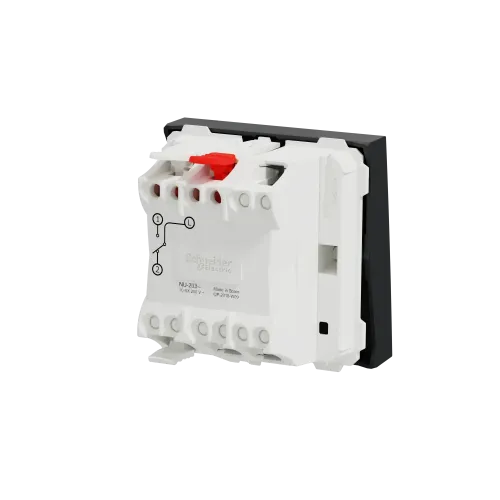 Выключатель проходной 1-клавишный, антрацит, 2 модуля, Unica New Schneider NU320354