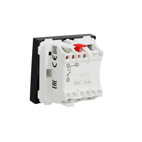 Выключатель проходной 1-клавишный, антрацит, 2 модуля, Unica New Schneider NU320354