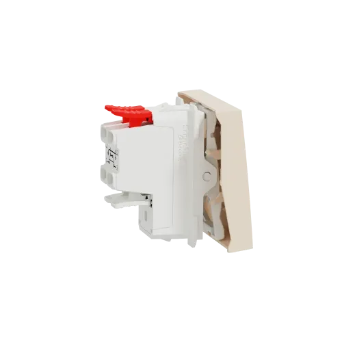 Выключатель перекрестный, бежевый, 2 модуля, Unica New Schneider NU320544