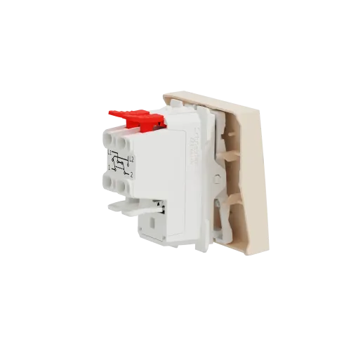 Выключатель перекрестный, бежевый, 2 модуля, Unica New Schneider NU320544