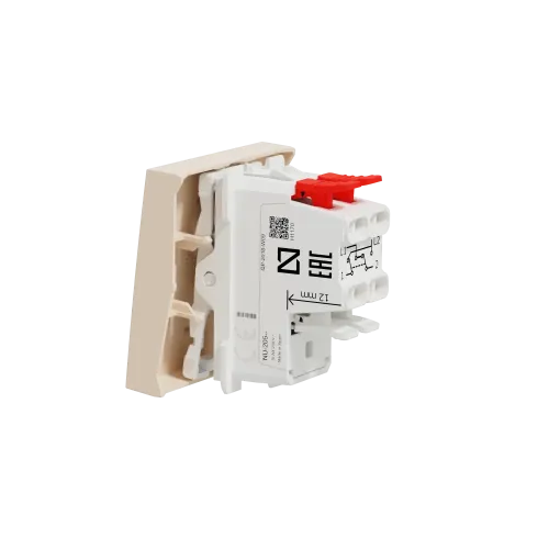 Выключатель перекрестный, бежевый, 2 модуля, Unica New Schneider NU320544