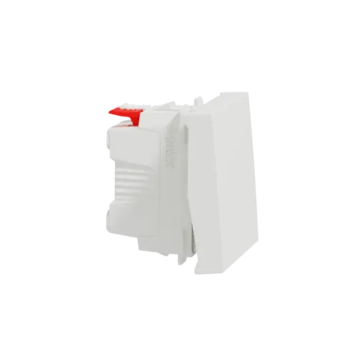Кнопка, белый, 2 модуля, Unica New Schneider NU320618