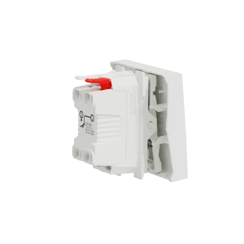 Кнопка, белый, 2 модуля, Unica New Schneider NU320618