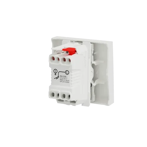 Кнопка, белый, 2 модуля, Unica New Schneider NU320618