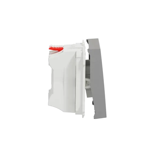 Кнопка, алюминий, 2 модуля, Unica New Schneider NU320630