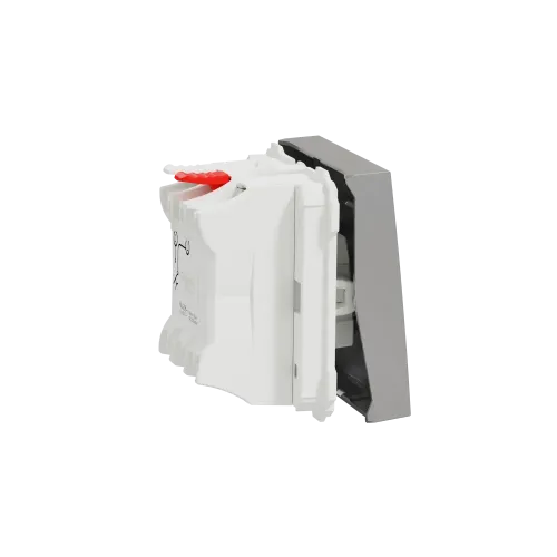 Кнопка, алюминий, 2 модуля, Unica New Schneider NU320630