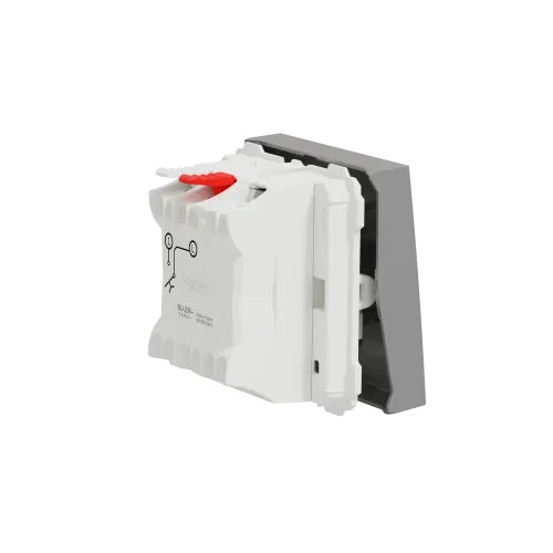 Кнопка, алюминий, 2 модуля, Unica New Schneider NU320630