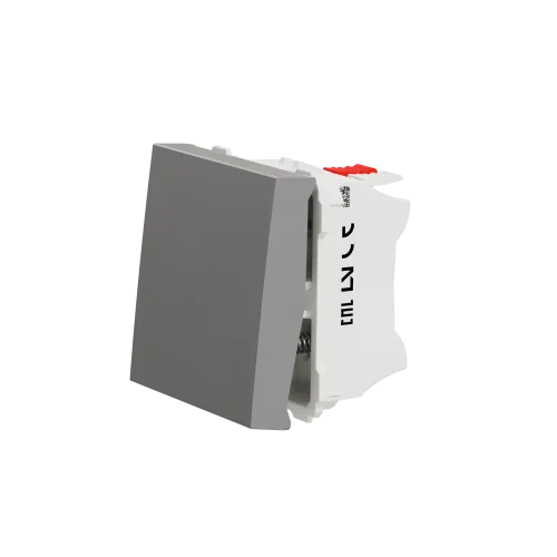 Кнопка, алюминий, 2 модуля, Unica New Schneider NU320630