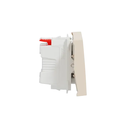 Кнопка, бежевый, 2 модуля, Unica New Schneider NU320644