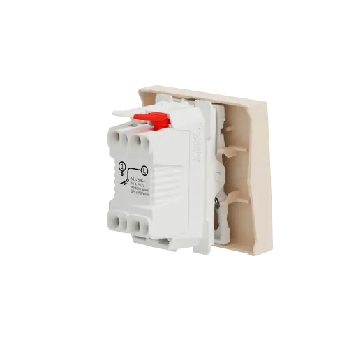 Кнопка, бежевый, 2 модуля, Unica New Schneider NU320644