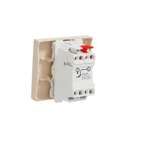 Кнопка, бежевый, 2 модуля, Unica New Schneider NU320644