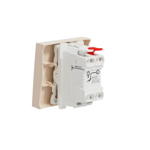 Кнопка, бежевый, 2 модуля, Unica New Schneider NU320644