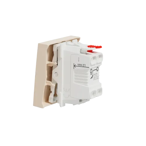 Кнопка, бежевый, 2 модуля, Unica New Schneider NU320644