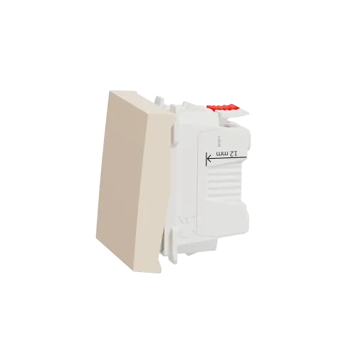 Кнопка, бежевый, 2 модуля, Unica New Schneider NU320644