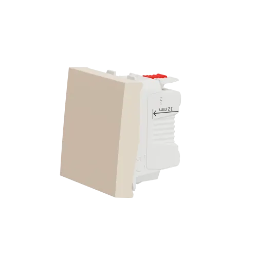 Кнопка, бежевый, 2 модуля, Unica New Schneider NU320644