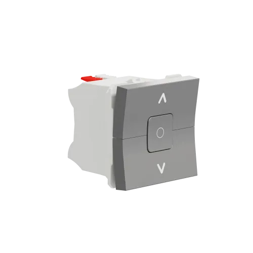 Выключатель для жалюзи 2-клавишный, алюминий, 2 модуля, Unica New Schneider NU320830