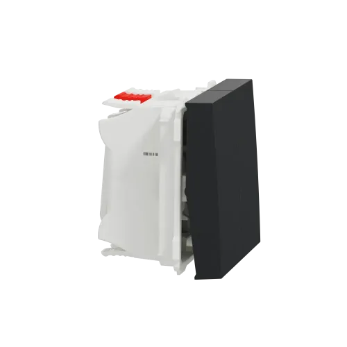 Выключатель проходной 2-клавишный, антрацит, 2 модуля, Unica New Schneider NU321354
