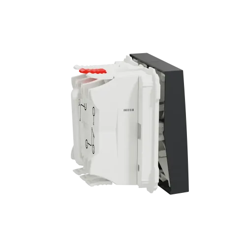 Выключатель проходной 2-клавишный, антрацит, 2 модуля, Unica New Schneider NU321354