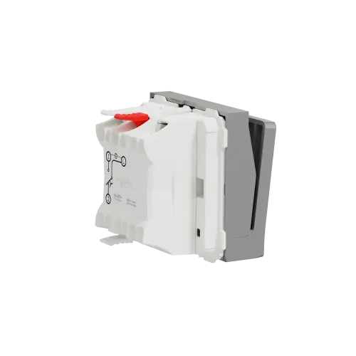 Выключатель карточный с подсветкой, алюминий, 2 модуля, Unica New Schneider NU328330