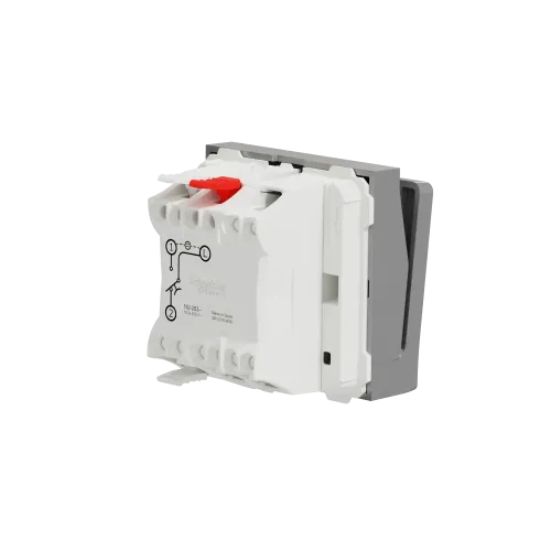 Выключатель карточный с подсветкой, алюминий, 2 модуля, Unica New Schneider NU328330