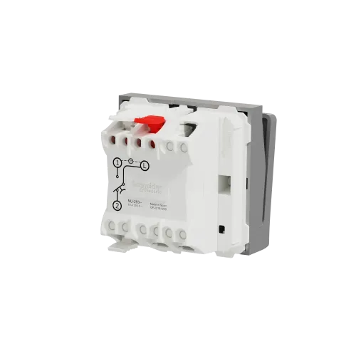 Выключатель карточный с подсветкой, алюминий, 2 модуля, Unica New Schneider NU328330
