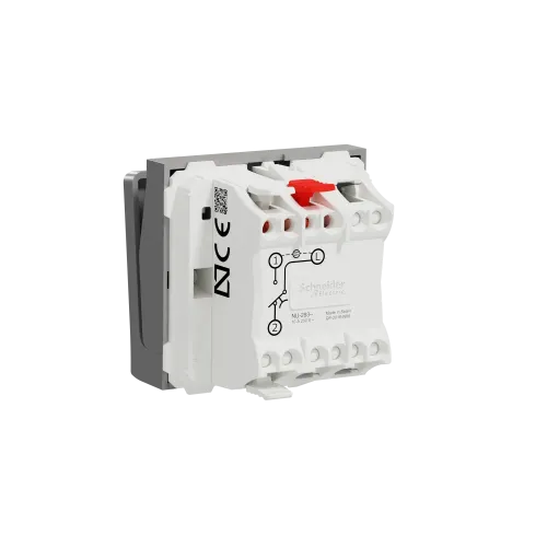 Выключатель карточный с подсветкой, алюминий, 2 модуля, Unica New Schneider NU328330