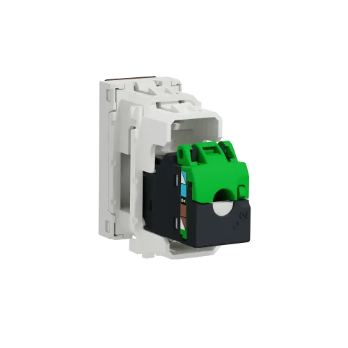 Розетка компьютерная RJ45, 5 UTP, белый, 1 модуль, Unica New Schneider NU341018