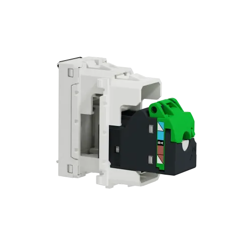 Розетка компьютерная RJ45, 5 UTP, белый, 1 модуль, Unica New Schneider NU341018