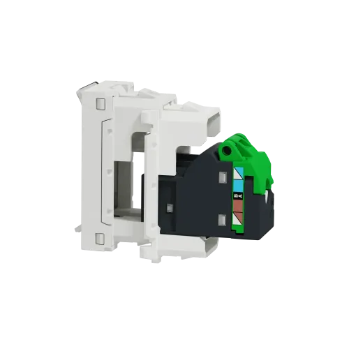 Розетка компьютерная RJ45, 5 UTP, белый, 1 модуль, Unica New Schneider NU341018