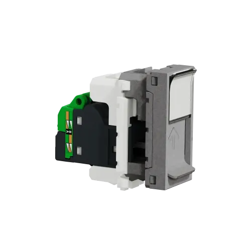 Розетка компьютерная RJ45, 5 UTP, алюминий, 1 модуль, Unica New Schneider NU341030