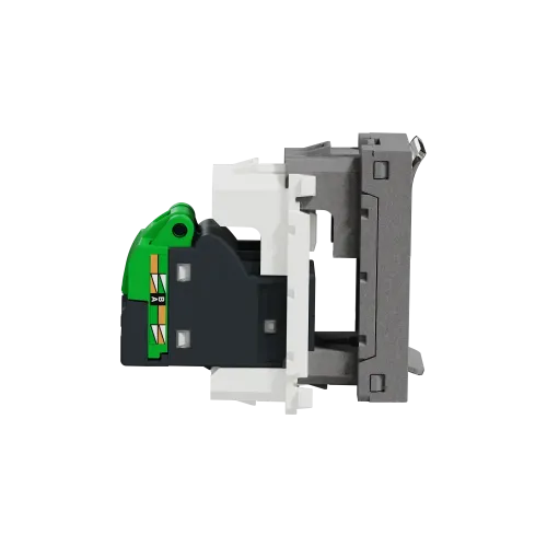 Розетка компьютерная RJ45, 5 UTP, алюминий, 1 модуль, Unica New Schneider NU341030