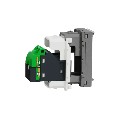 Розетка компьютерная RJ45, 5 UTP, алюминий, 1 модуль, Unica New Schneider NU341030