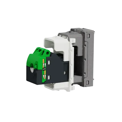 Розетка компьютерная RJ45, 5 UTP, алюминий, 1 модуль, Unica New Schneider NU341030