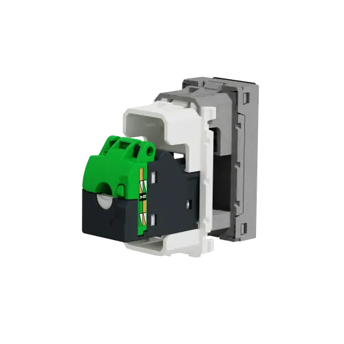 Розетка компьютерная RJ45, 5 UTP, алюминий, 1 модуль, Unica New Schneider NU341030