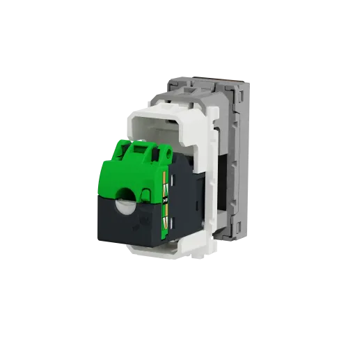 Розетка компьютерная RJ45, 5 UTP, алюминий, 1 модуль, Unica New Schneider NU341030