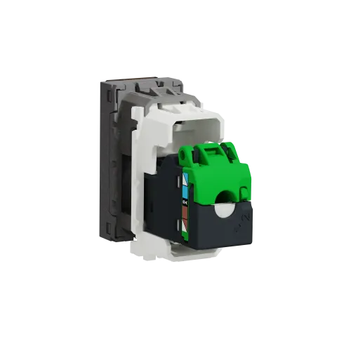 Розетка компьютерная RJ45, 5 UTP, алюминий, 1 модуль, Unica New Schneider NU341030