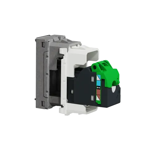 Розетка компьютерная RJ45, 5 UTP, алюминий, 1 модуль, Unica New Schneider NU341030