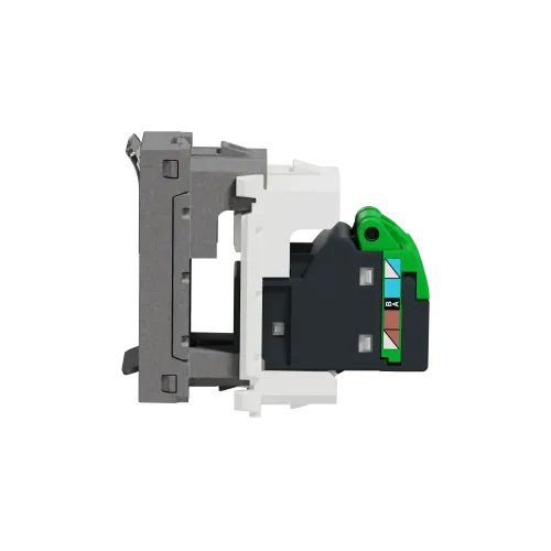 Розетка компьютерная RJ45, 5 UTP, алюминий, 1 модуль, Unica New Schneider NU341030