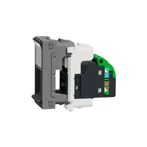 Розетка компьютерная RJ45, 5 UTP, алюминий, 1 модуль, Unica New Schneider NU341030